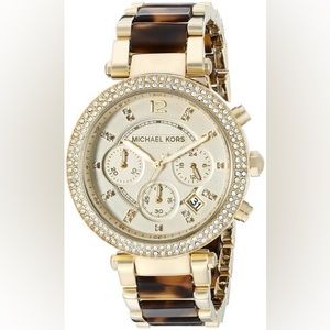 Michael Kors Women's Parker Chronograph Gold Dial Watch MK5688